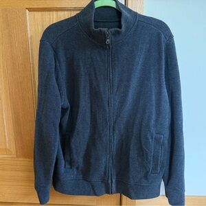 Banana Republic Men's Dark Gray Zip-Up Sweater